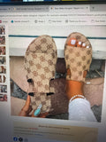 Slip on Sandals in Tan