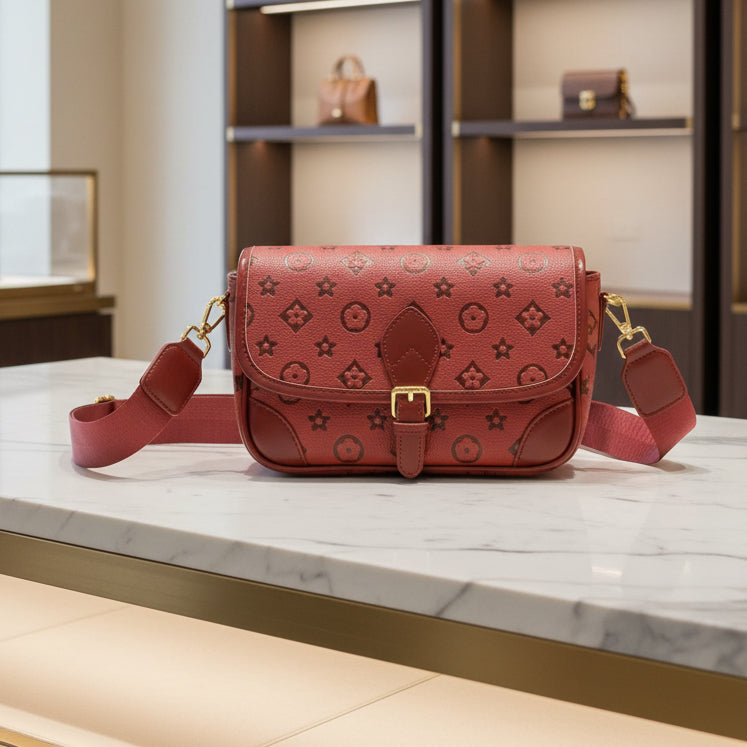 Red Crossbody with Flap