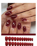 Burgundy Polka Dot