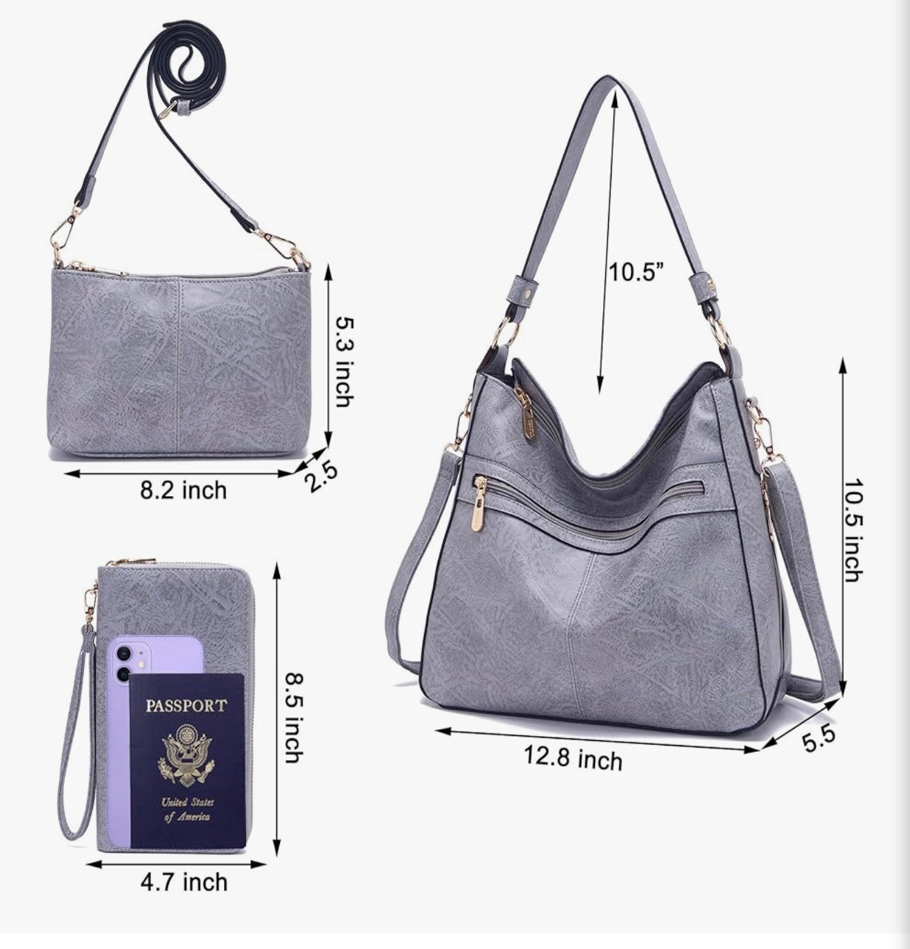 Large Leather Tote and Accessories